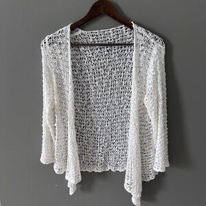 White Crepe Cardigan
